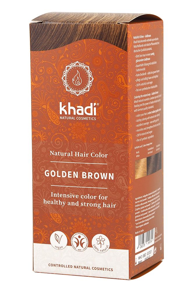 Khadi Herbal Hair Colour - Golden Brown, HennaFox