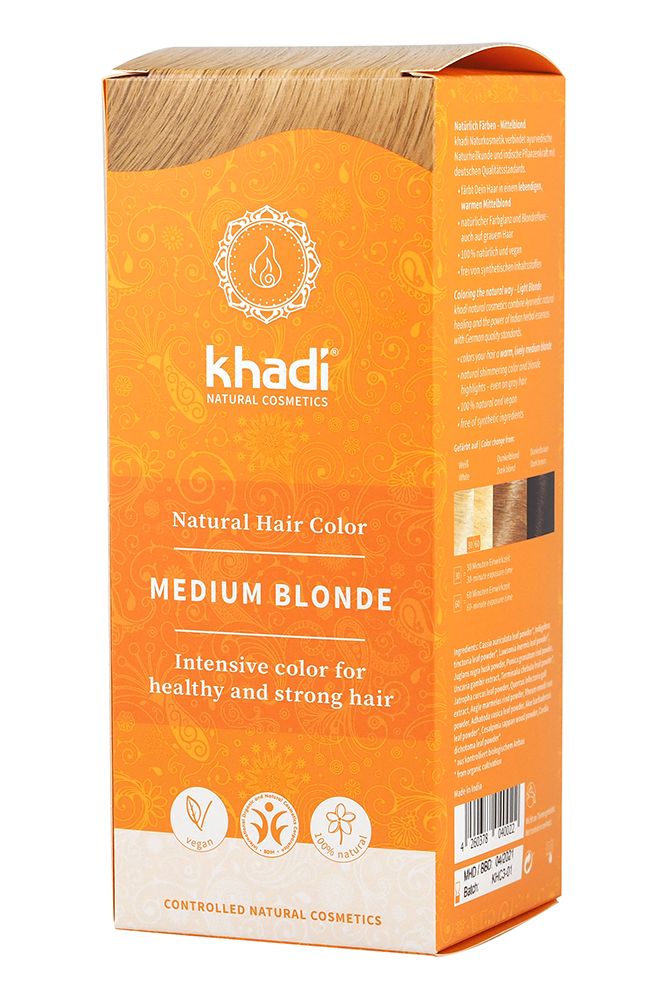 Khadi Herbal Hair Colour - Medium Blonde, HennaFox