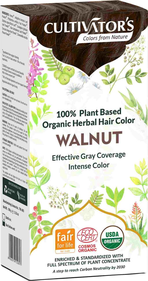 Organic Hair Color- Walnut - Cultivator's, HennaFox